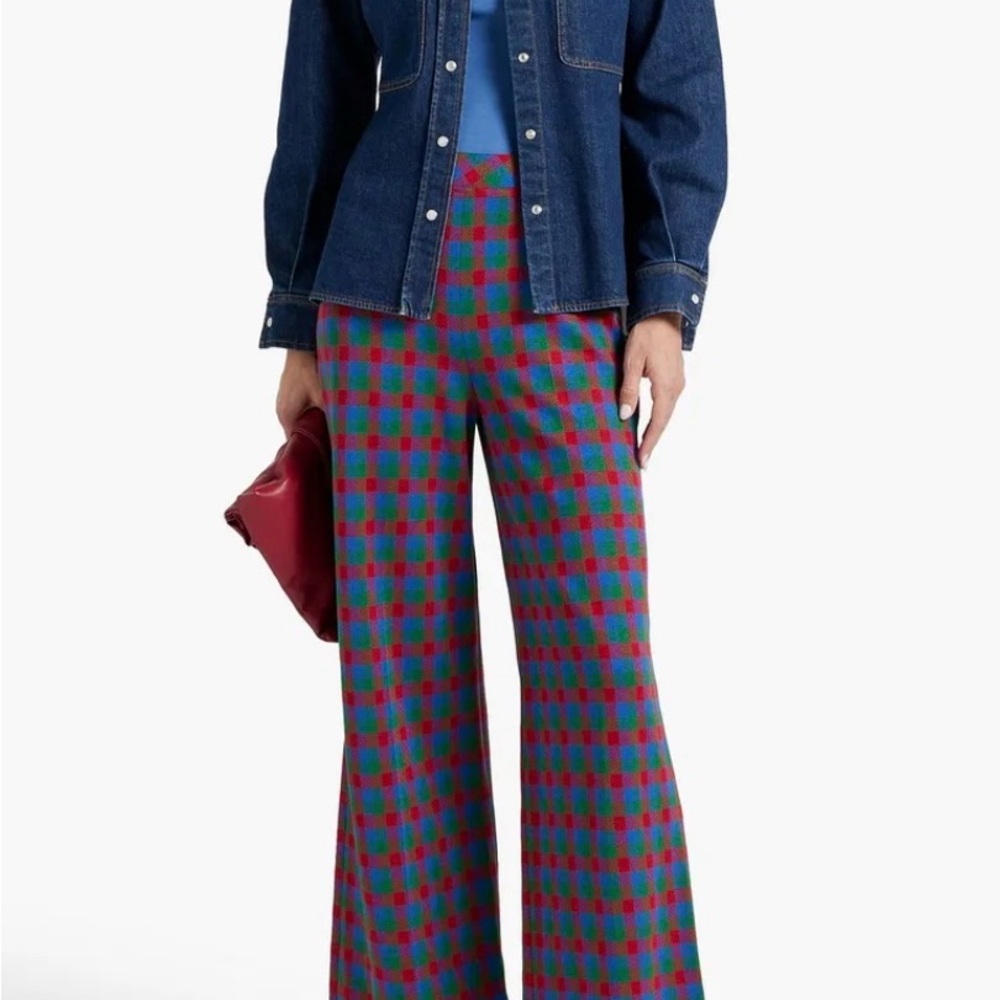 Rosetta Getty Multicolor Checkered Pants